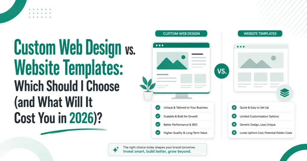 Custom Web Design vs. Website Templates: Which Should I Choose (and What Will It Cost You in 2026)?